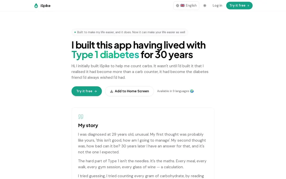 iSpike homepage screenshot
